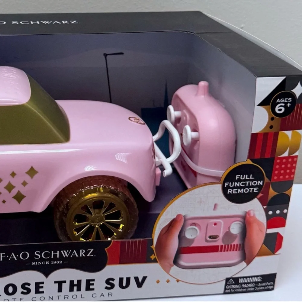 FAO Schwarz Melrose The SUV Remote Control Car: Battery-Powered Pink RC Vehicle